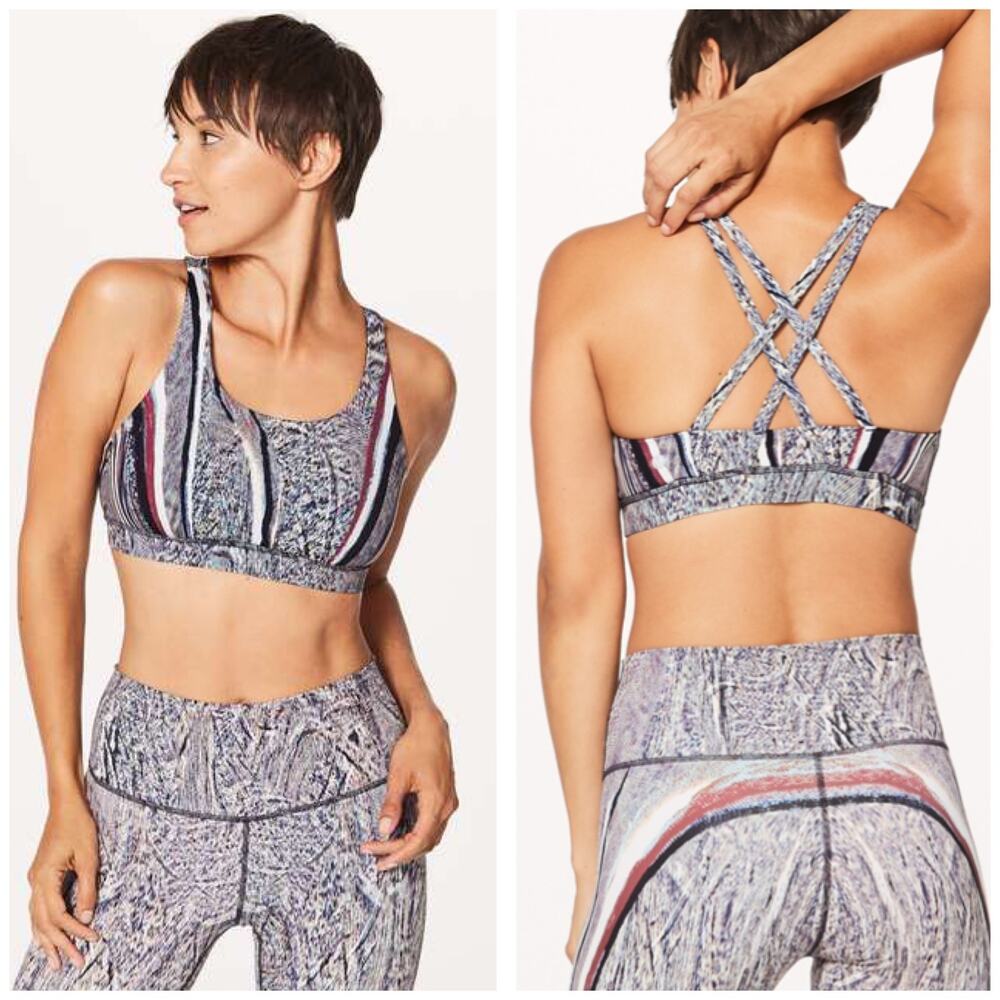 Lululemon Energy Nuxlux Sports Bra Polychromatic Energy Size 6 Workout